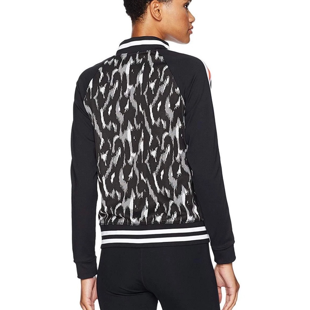 Trina Turk Recreation Leopard Luxe Jaquard Bomber Jacket - Picture 2 of 11